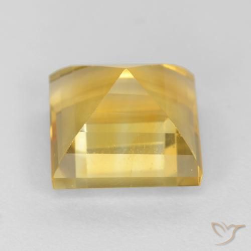 Citrino ouro médio Natural 3.23ct, Quadrado, VS