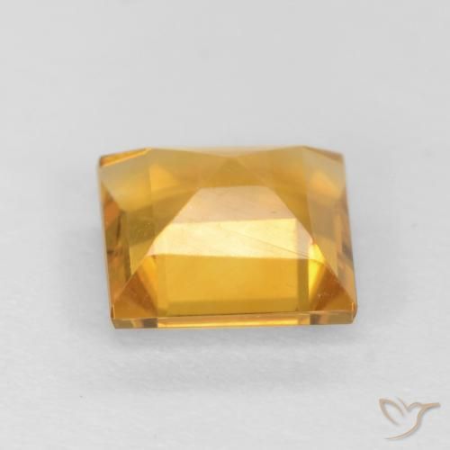 Citrino Laranja escuro-dourado Natural 0.79ct, Quadrado, VS