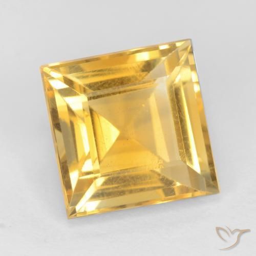 Citrino ouro médio Natural 3.08ct, Quadrado, VS