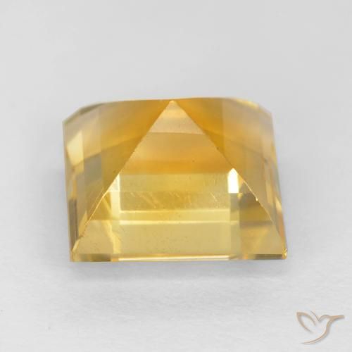 Citrino ouro médio Natural 3.08ct, Quadrado, VS