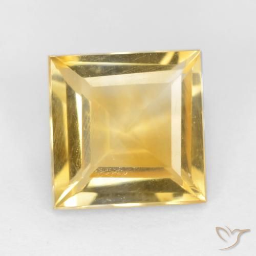 2.15ct Natural ouro médio Citrino, Quadrado, VS