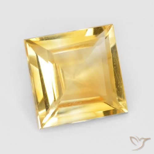 Citrino ouro médio Natural 2.15ct, Quadrado, VS