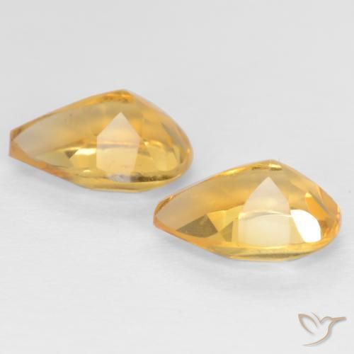 Pedras preciosas de Citrino Ouro natural de 1.28 ct, Formato de pêra, VVS-VS