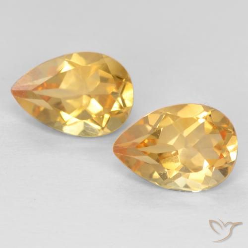 1.27ctw Natural Laranja-Ouro Citrino, Formato de pêra, VVS-VS