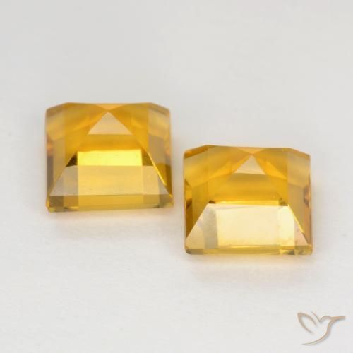 Pedras preciosas de Citrino ouro brilhante natural de 2.35 ct, Quadrado, VS