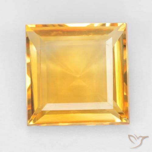 2.77ct Natural Laranja-dourado médio-claro Citrino, Quadrado, VS