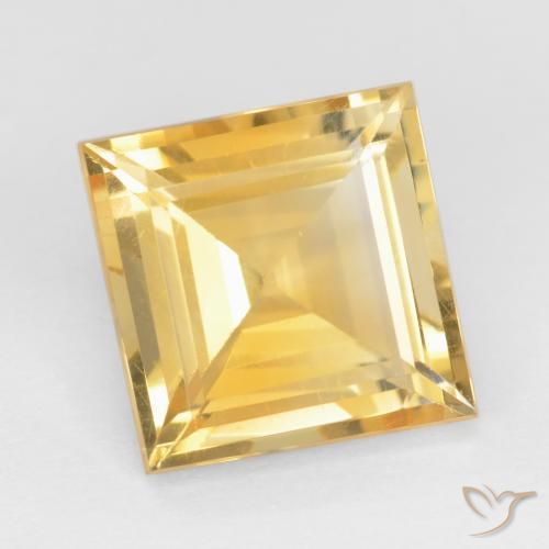 Citrino Ouro Natural 3.03ct, Quadrado, VS