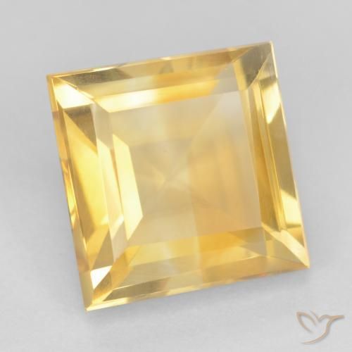 Citrino ouro médio Natural 3.04ct, Quadrado, VS
