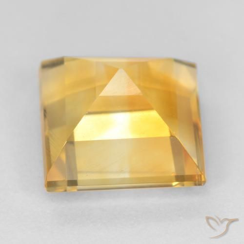 Citrino ouro médio Natural 3.04ct, Quadrado, VS