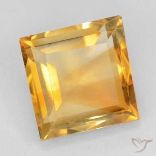 Citrino Laranja-Ouro Natural 3.02ct, Quadrado, VVS-VS