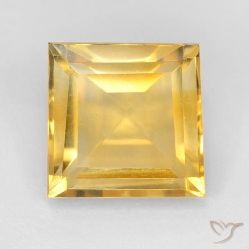 3.49ct Natural Ouro Citrino, Quadrado, VVS-VS