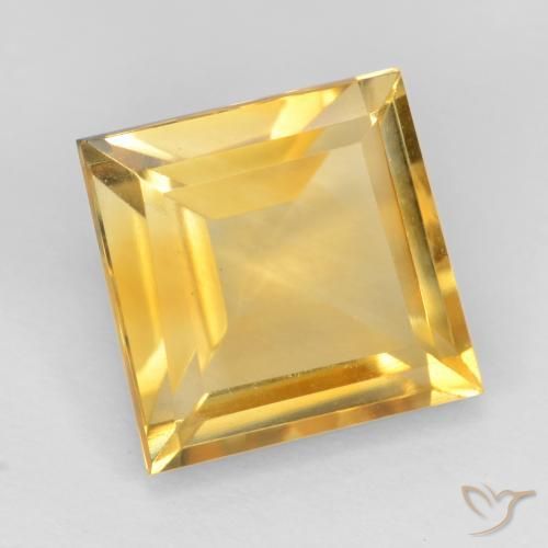 Citrino Ouro Natural 3.49ct, Quadrado, VVS-VS