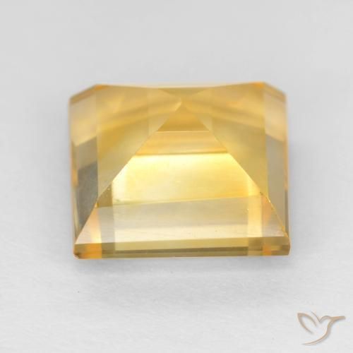 Citrino Ouro Natural 3.49ct, Quadrado, VVS-VS