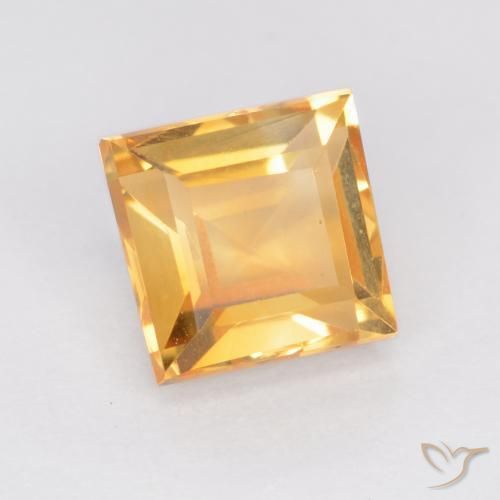 Citrino Laranja-Ouro Natural 1.14ct, Quadrado, VS