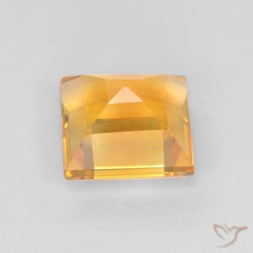 Citrino Laranja-dourado médio-claro Natural 1.05ct, Quadrado, VS