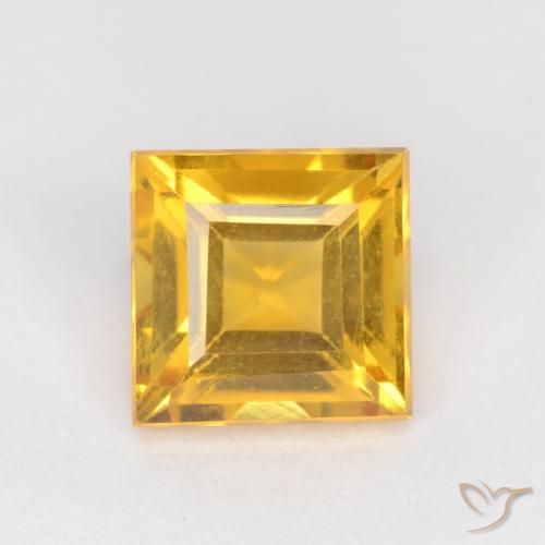 1.05ct Natural Laranja Dourada Citrino, Quadrado, VS