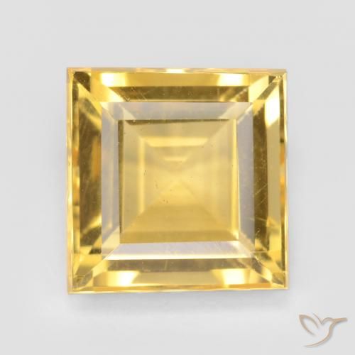 3.43ct Natural ouro brilhante Citrino, Quadrado, VS