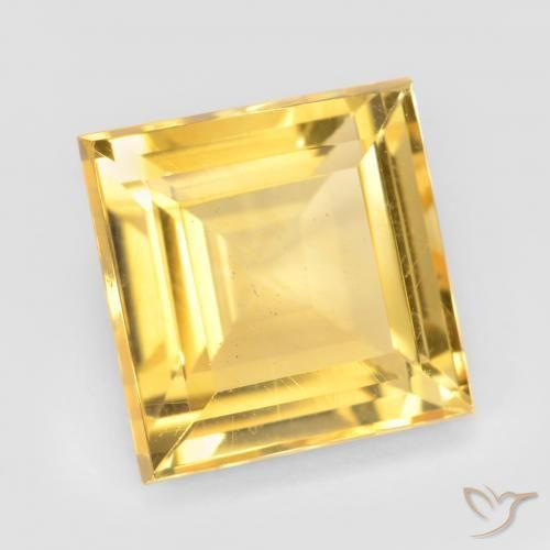 Citrino ouro brilhante Natural 3.43ct, Quadrado, VS