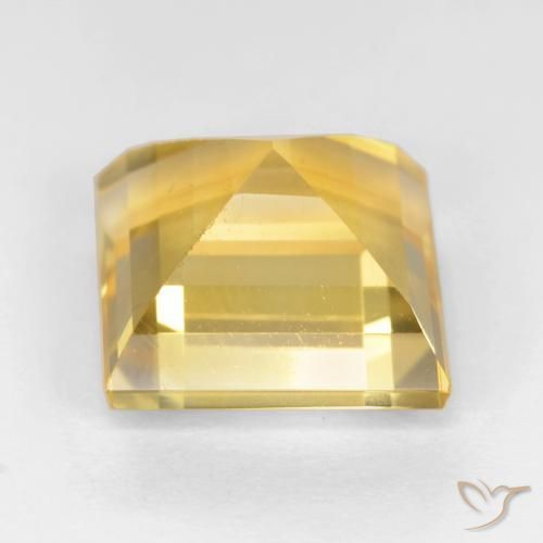 Citrino ouro brilhante Natural 3.43ct, Quadrado, VS