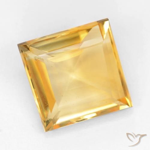 3.08ct Natural ouro brilhante Citrino, Quadrado, VS