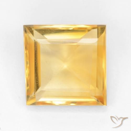 Citrino ouro brilhante Natural 3.08ct, Quadrado, VS
