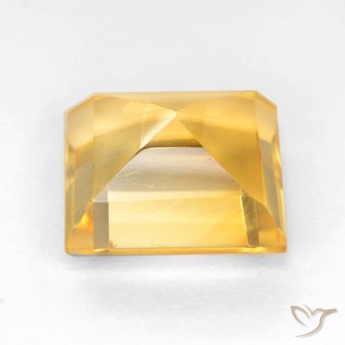 Citrino ouro brilhante Natural 3.08ct, Quadrado, VS