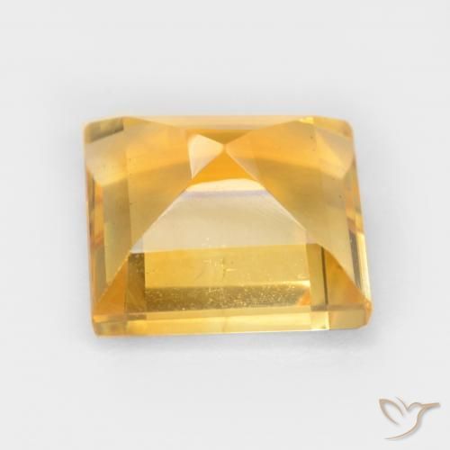 Citrino Laranja Dourada Natural 2.78ct, Quadrado, VS