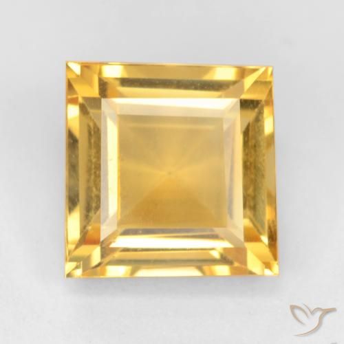 3.50ct Natural ouro brilhante Citrino, Quadrado, VS