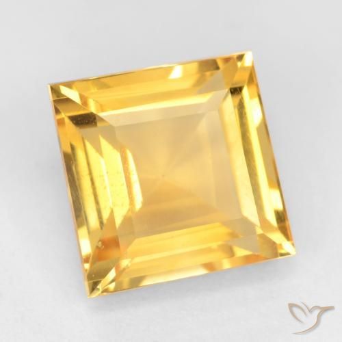 Citrino ouro brilhante Natural 3.50ct, Quadrado, VS