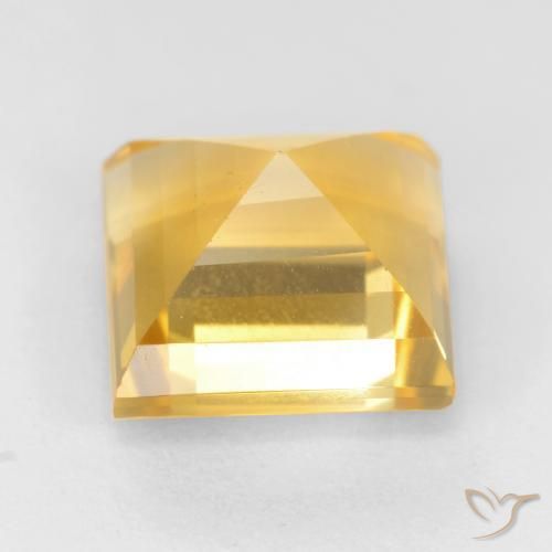 Citrino ouro brilhante Natural 3.50ct, Quadrado, VS