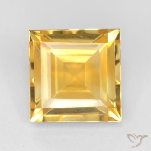 2.66ct Natural ouro brilhante Citrino, Quadrado, VS
