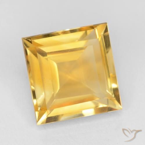 Citrino ouro brilhante Natural 2.66ct, Quadrado, VS