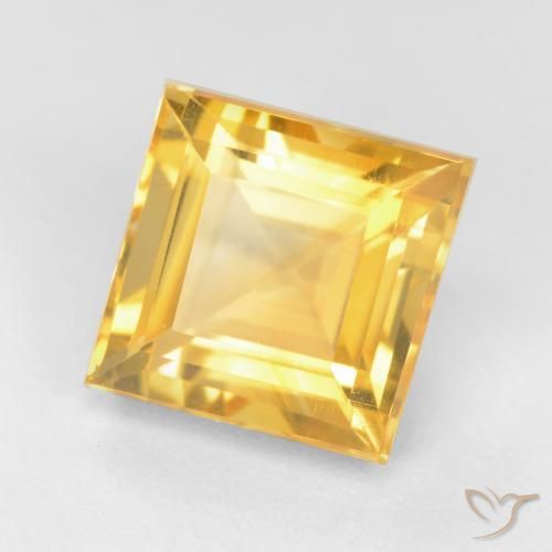 Citrino ouro brilhante Natural 3.66ct, Quadrado, VS