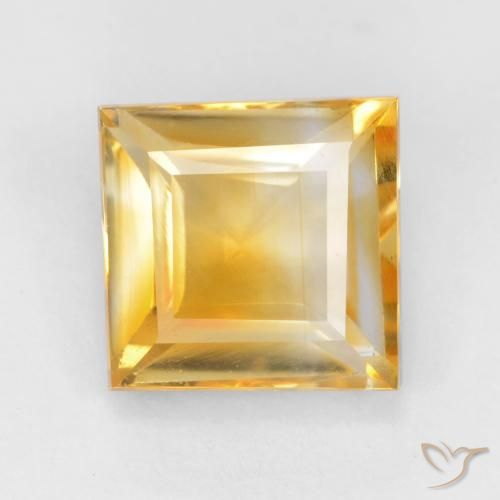 2.10ct Natural Ouro Citrino, Quadrado, VS