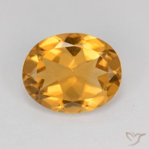 3.14ct Natural Laranja-Ouro Citrino, oval, VS