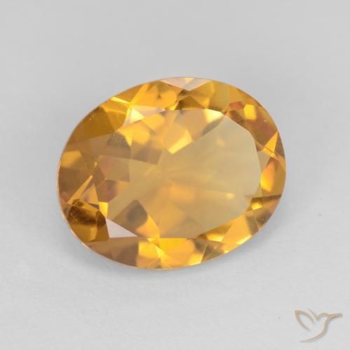 Citrino Laranja-Ouro Natural 3.14ct, oval, VS