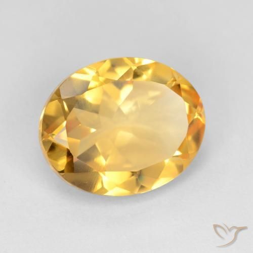 Citrino Dourado médio Natural 3.40ct, oval, VS