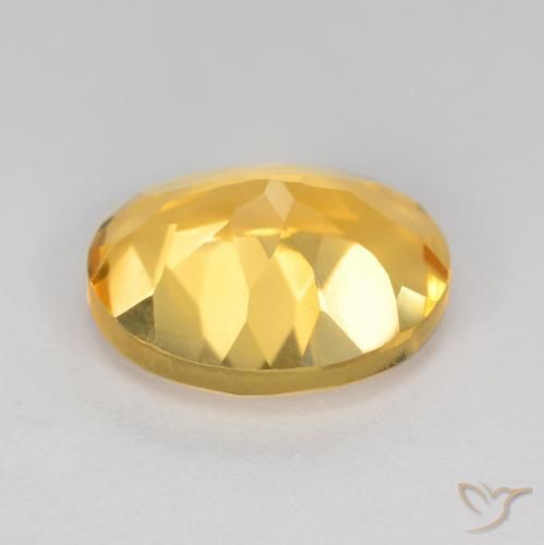Citrino Dourado médio Natural 3.40ct, oval, VS