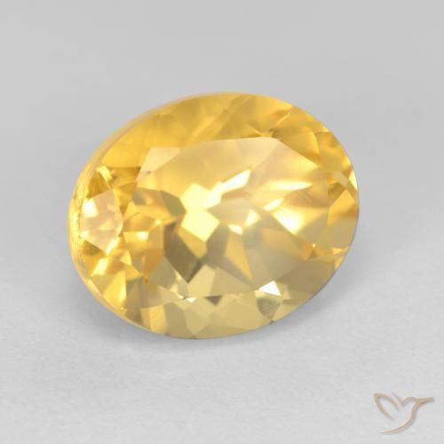 Citrino Dourado médio Natural 4.09ct, oval, VS