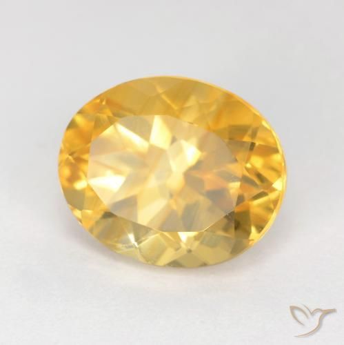 Citrino ouro médio Natural 3.70ct, oval, VS