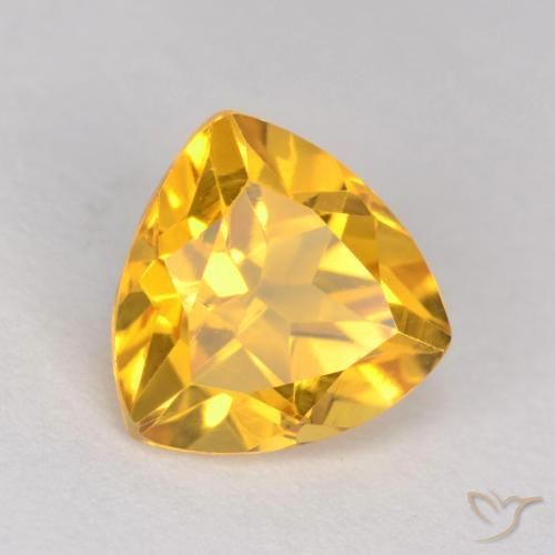 Citrino ouro médio Natural 1.19ct, Trilhão, VS
