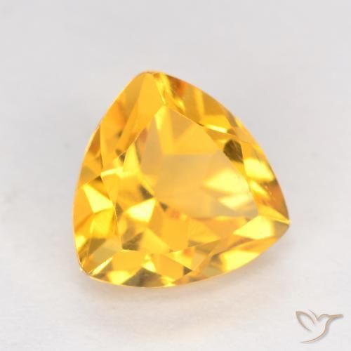 Citrino ouro brilhante Natural 1.21ct, Trilhão, VS