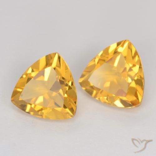 Pedras preciosas de Citrino Dourado médio natural de 2.03 ct, Trilhão, VS