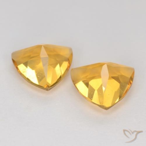 Pedras preciosas de Citrino Dourado médio natural de 2.03 ct, Trilhão, VS