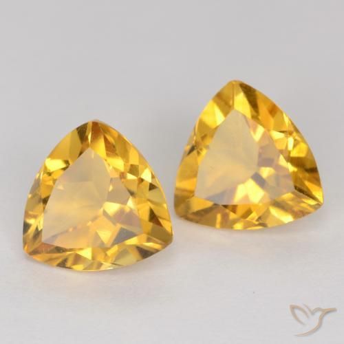 Pedras preciosas de Citrino Dourado médio natural de 2.00 ct, Trilhão, VS