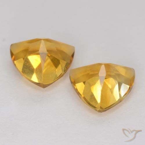 Pedras preciosas de Citrino Dourado médio natural de 2.00 ct, Trilhão, VS