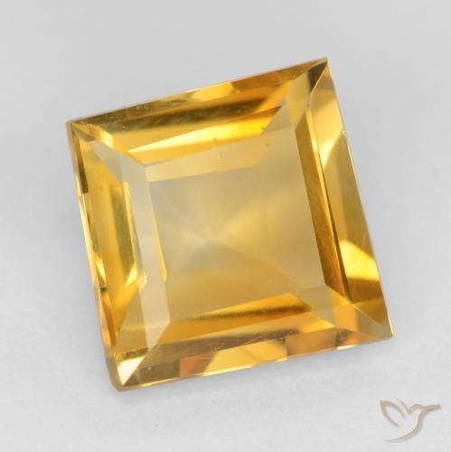 Citrino Dourado Escuro Natural 2.12ct, Quadrado, VS
