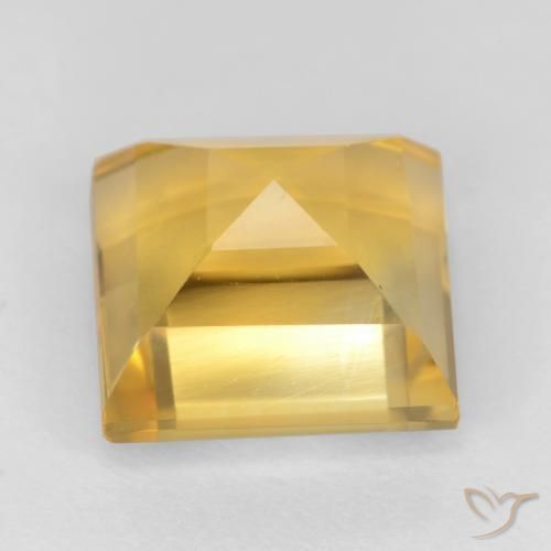Citrino ouro brilhante Natural 3.79ct, Quadrado, VS