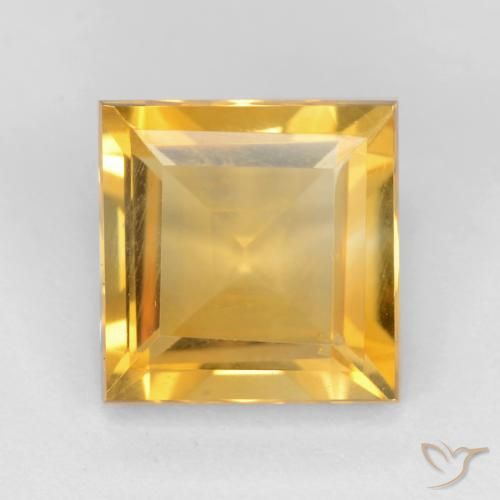 2.63ct Natural ouro brilhante Citrino, Quadrado, VS