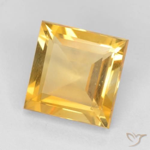 Citrino ouro brilhante Natural 2.63ct, Quadrado, VS